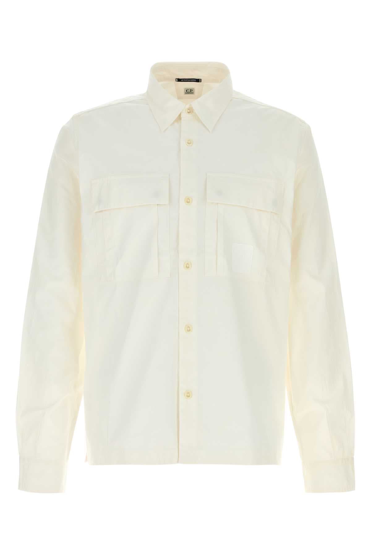 Ivory poplin shirt