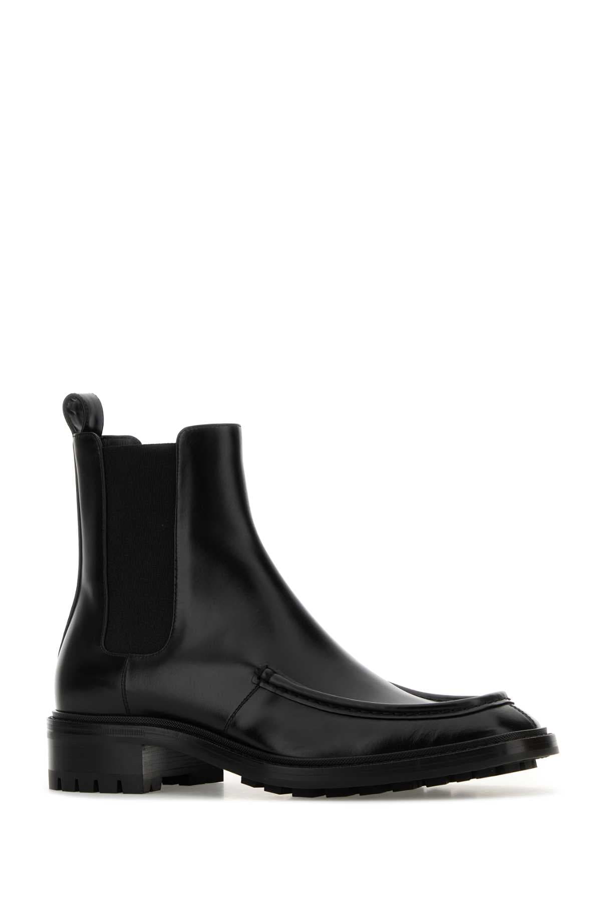 Black leather Chelsea Joe ankle boots - мініатюра 2