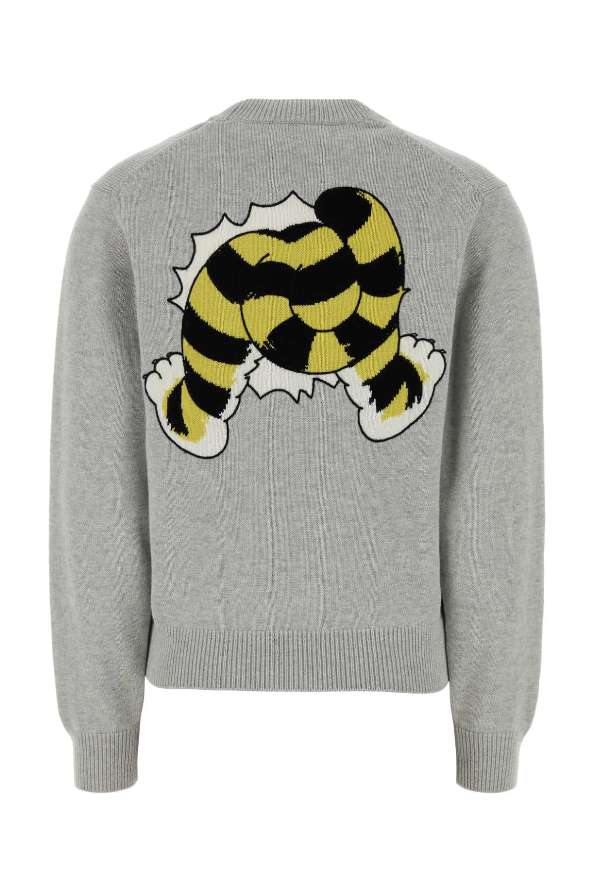 Grey wool blend sweater - мініатюра 2