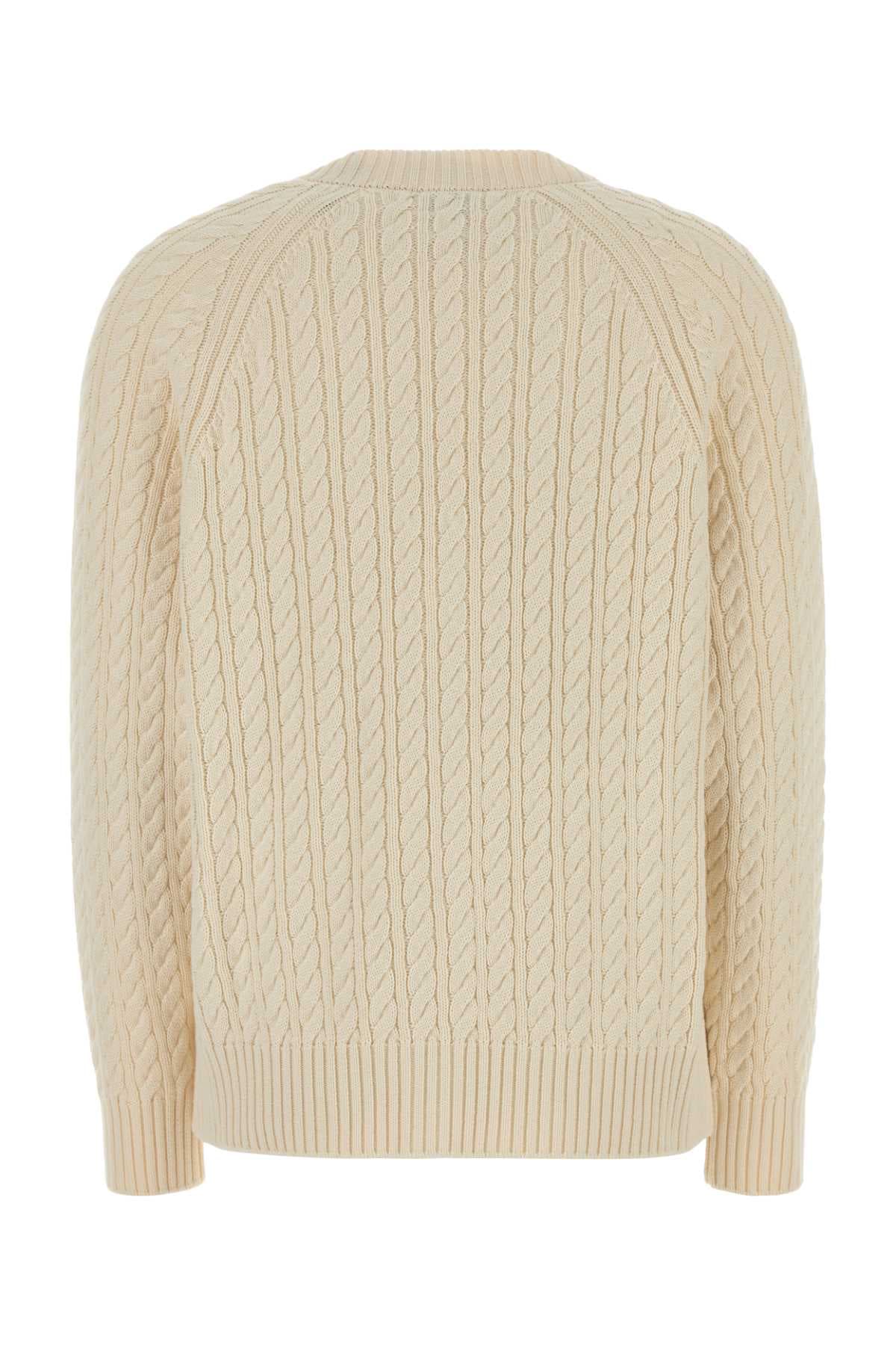 Ivory cotton blend cardigan - мініатюра 2