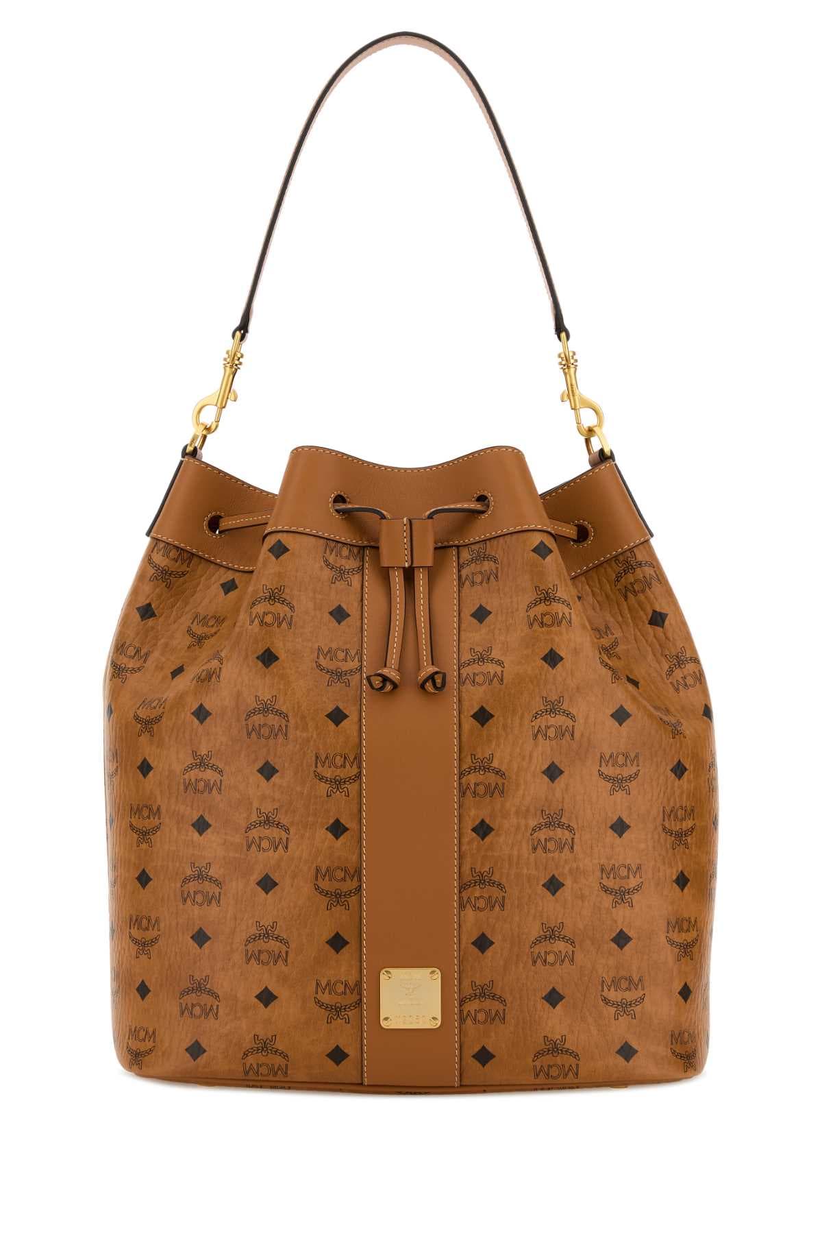 Printed canvas large Dessau bucket bag