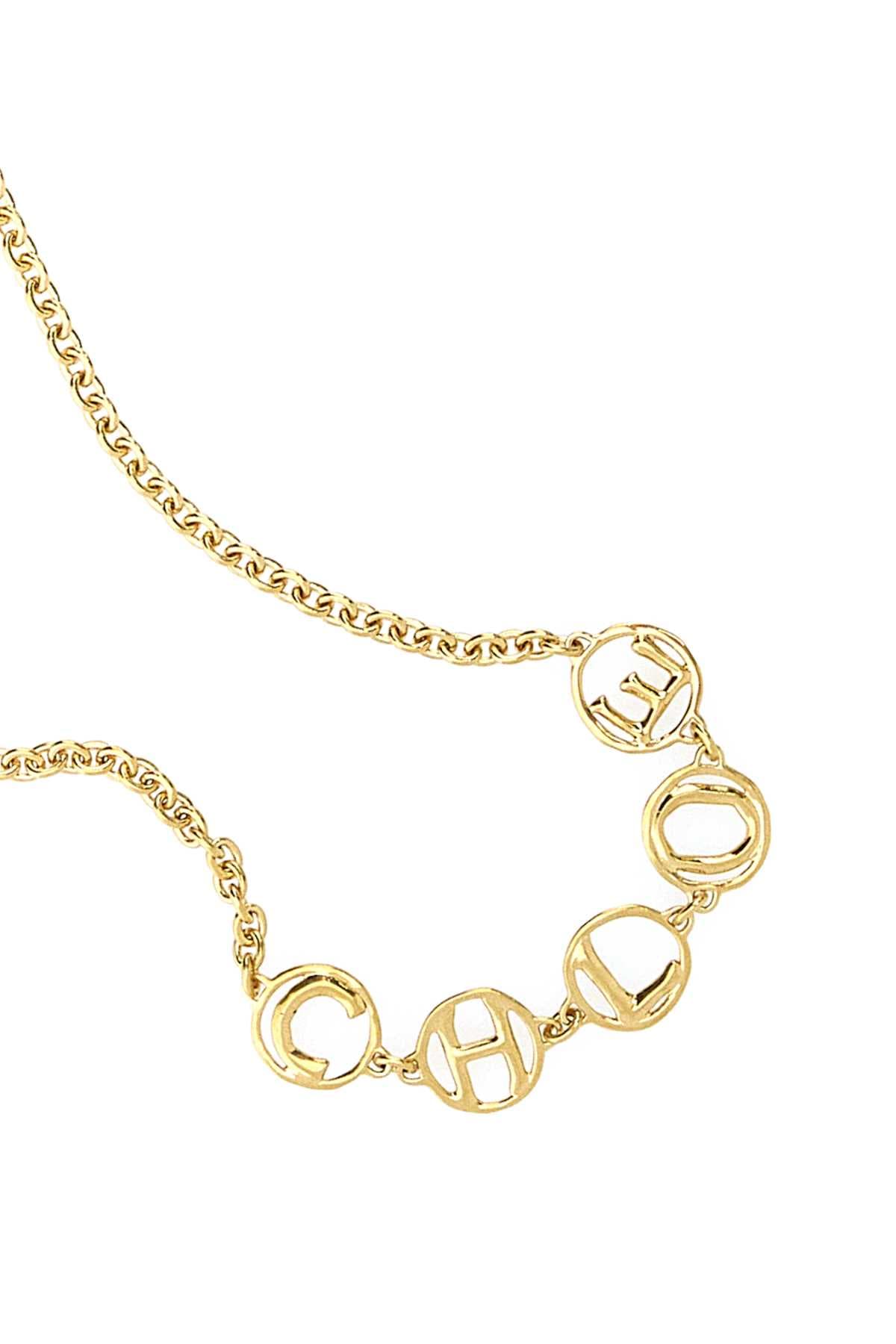 Gold metal Chloé Script chocker - мініатюра 2
