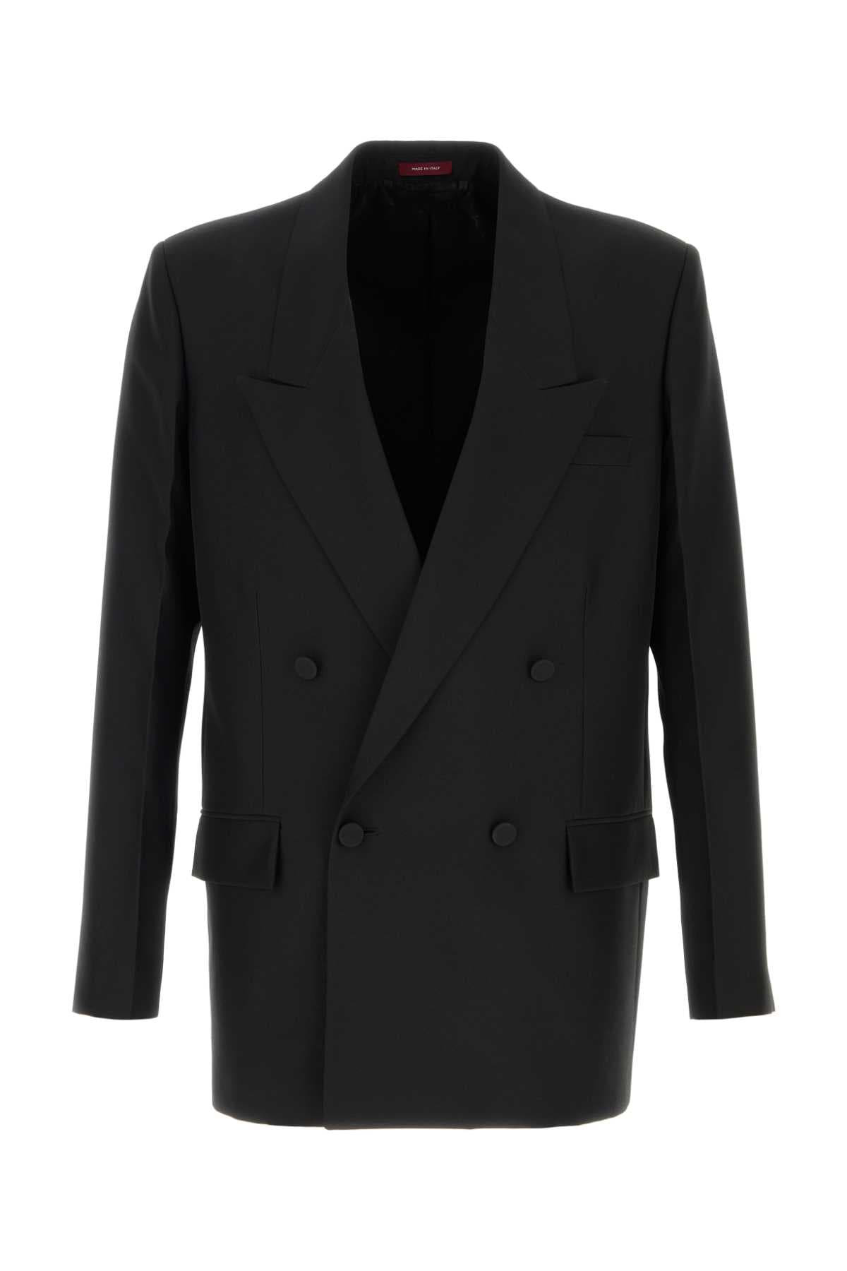 Black panama blazer