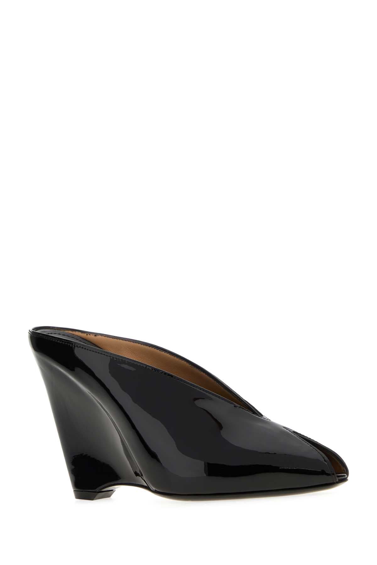 Black leather Alicia mules - мініатюра 2