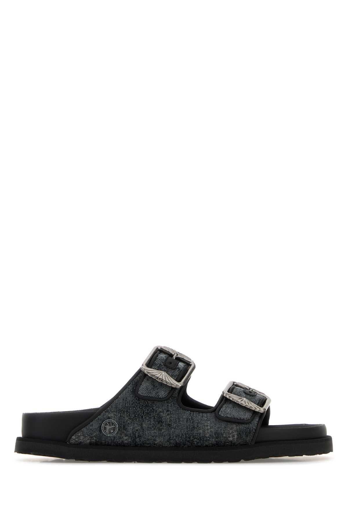 Multicolor velvet Arizona French Piping slippers
