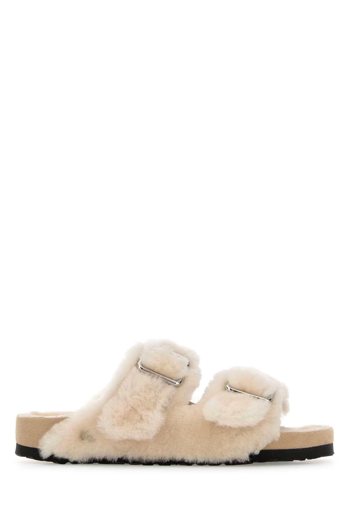 Ivory shearling Arizona 1774 slippers