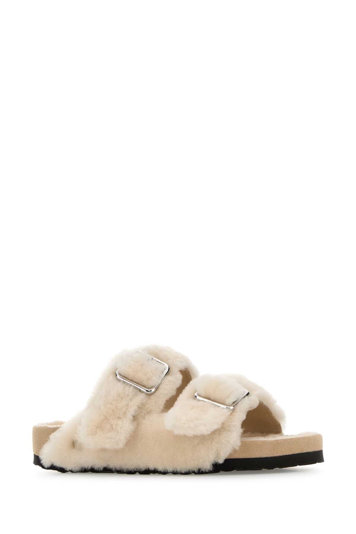 Ivory shearling Arizona 1774 slippers - мініатюра 2