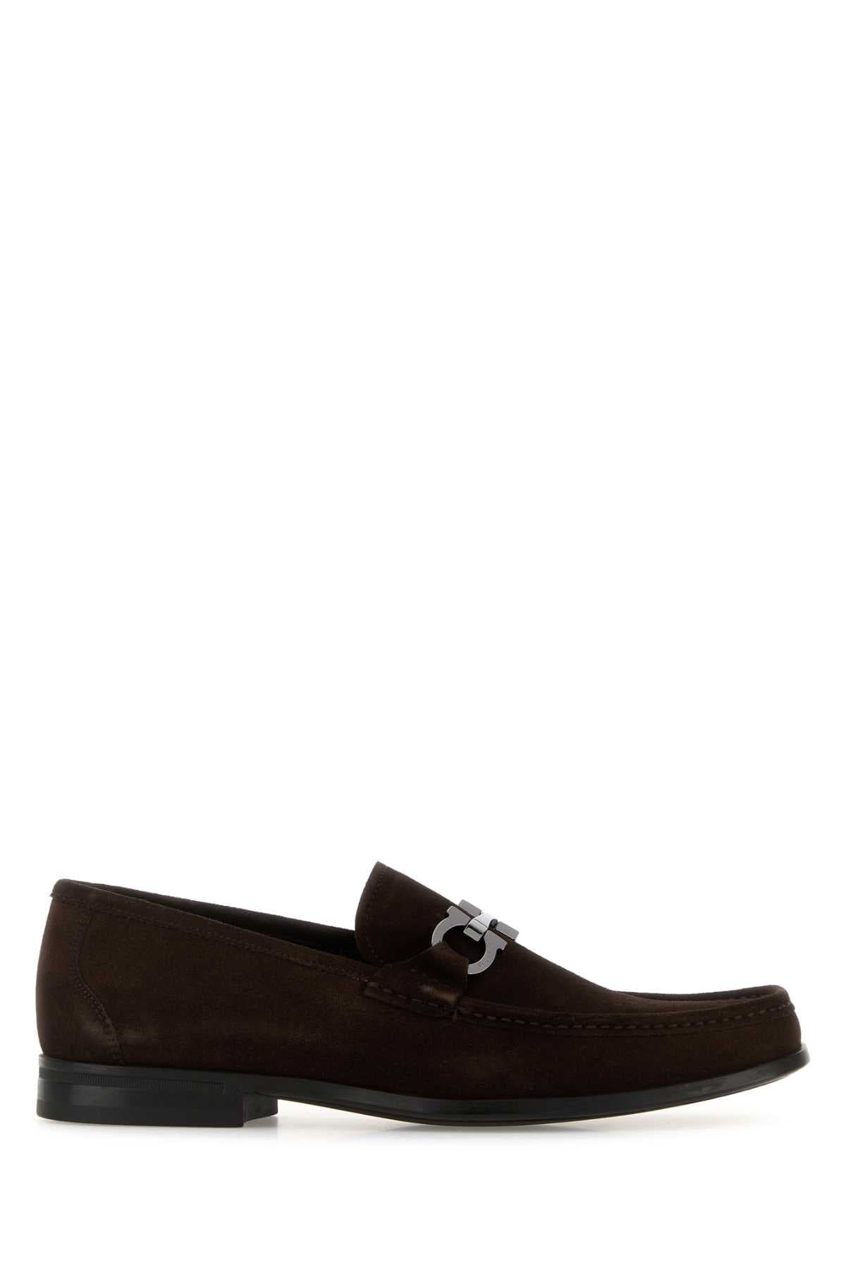Brown suede Grandioso loafers