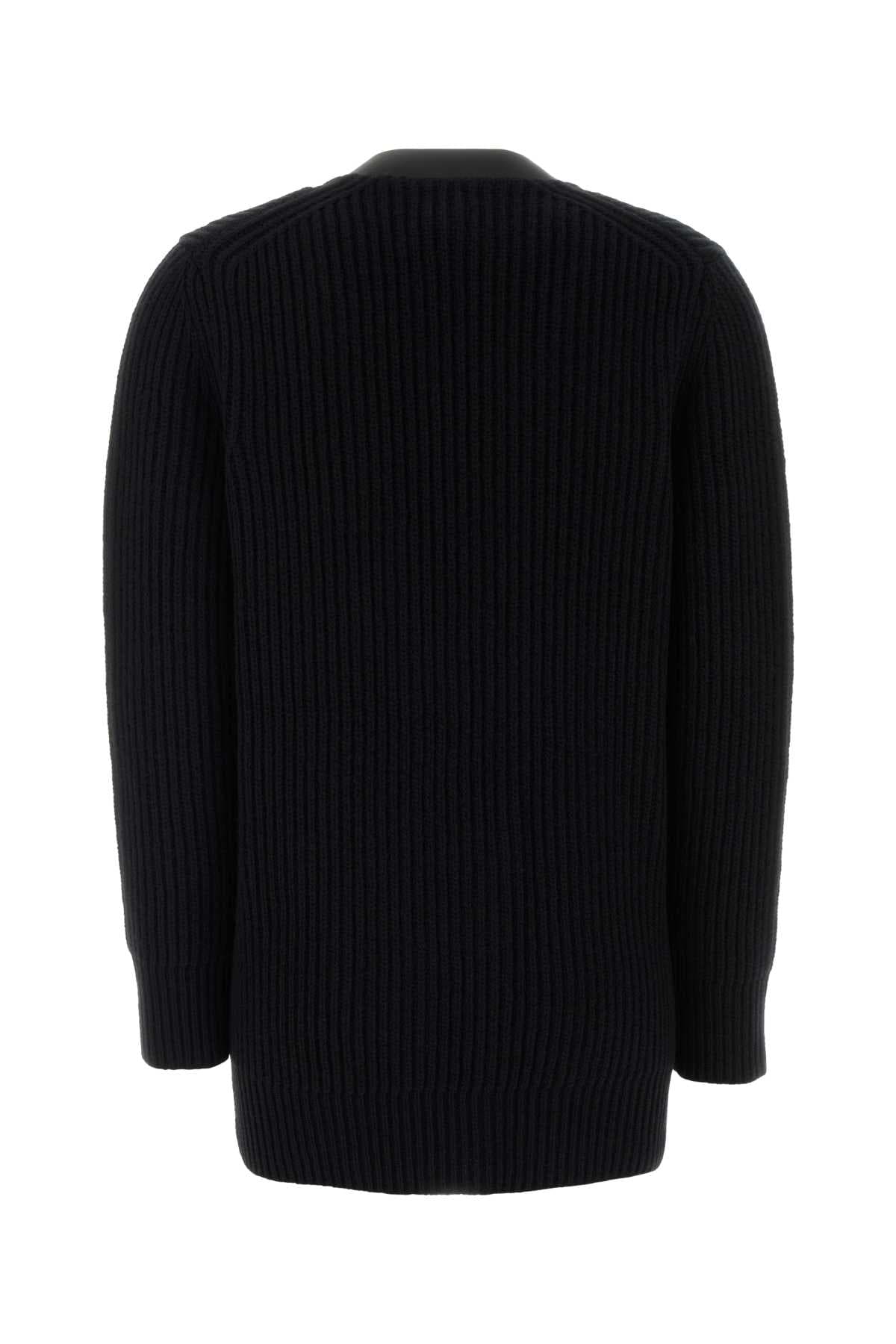 Black wool cardigan - мініатюра 2