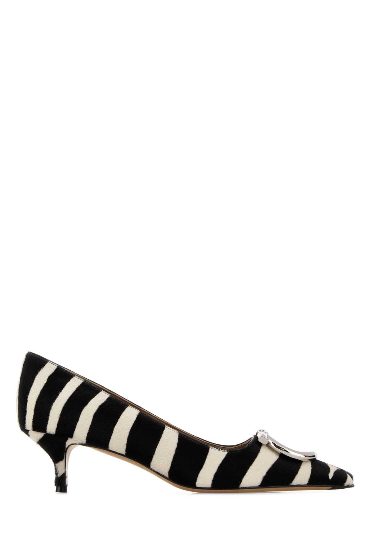 Printed calf hair Lara 40 pumps