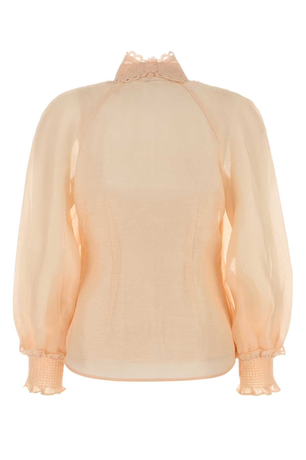 Salmon linen blend Rebellion blouse - мініатюра 2