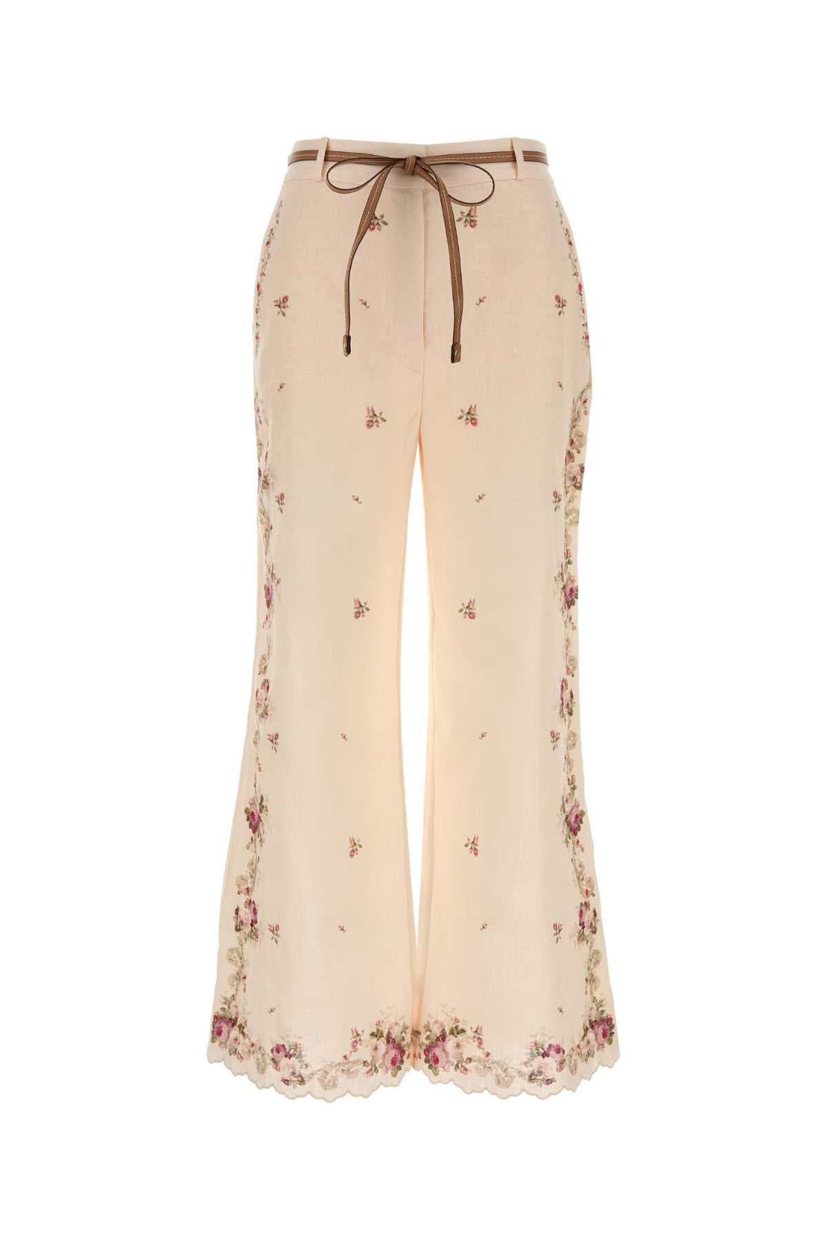 Printed linen Patience pant