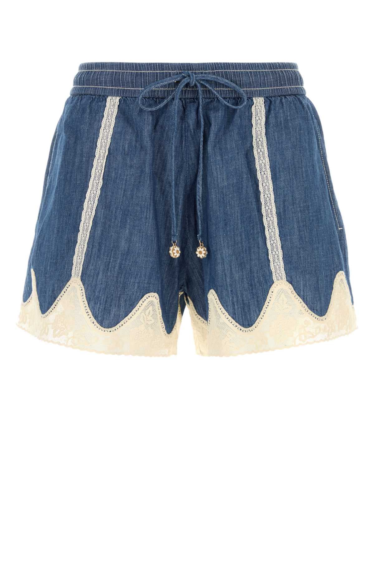 Blue denim Awaken shorts