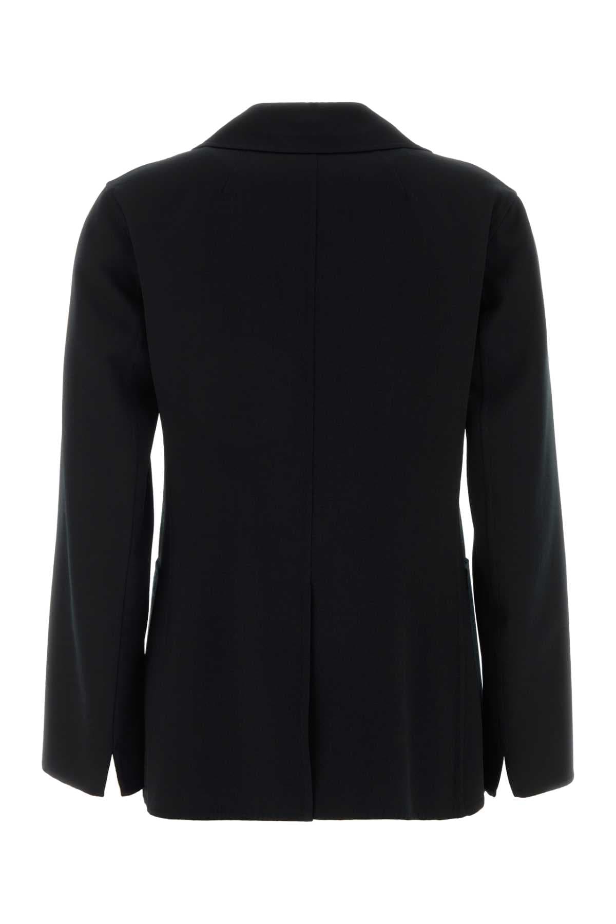 Black stretch wool Fiore blazer - мініатюра 2