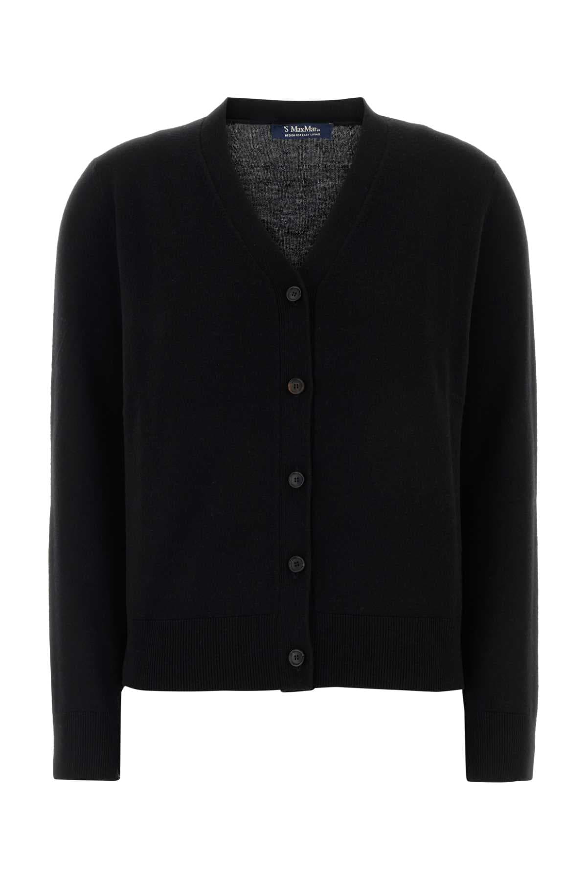Black wool Ribes cardigan