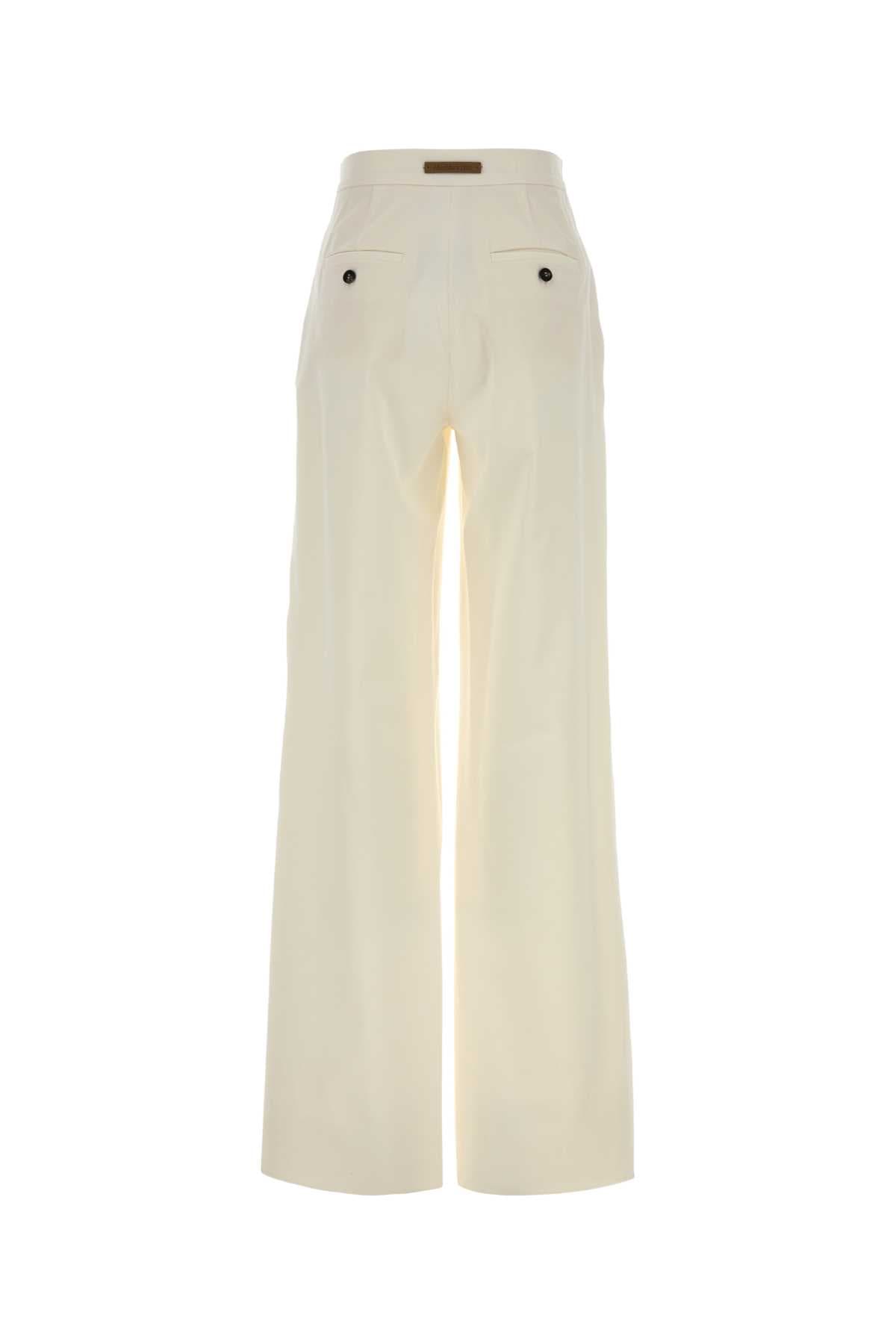 White stretch cotton Dentice wide-leg pant - мініатюра 2