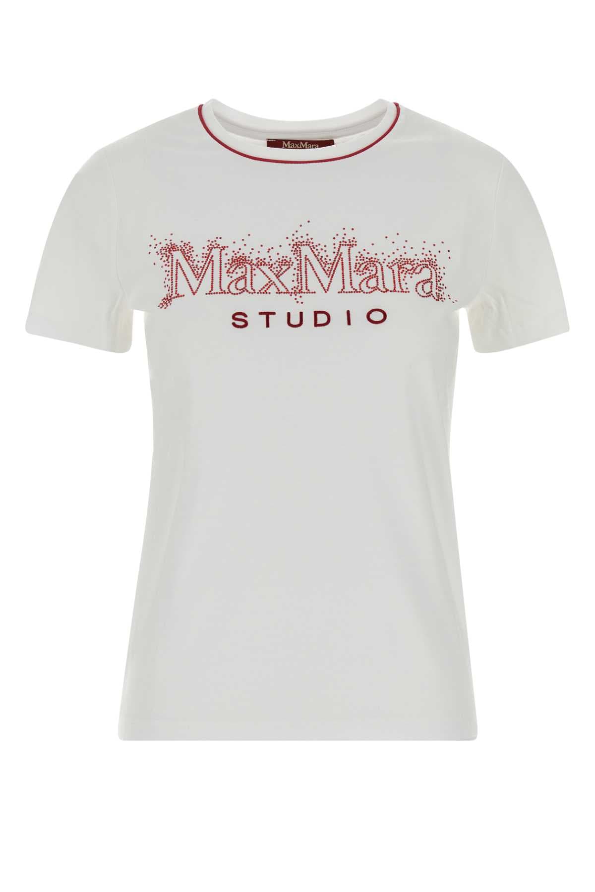 White cotton Pugnale t-shirt
