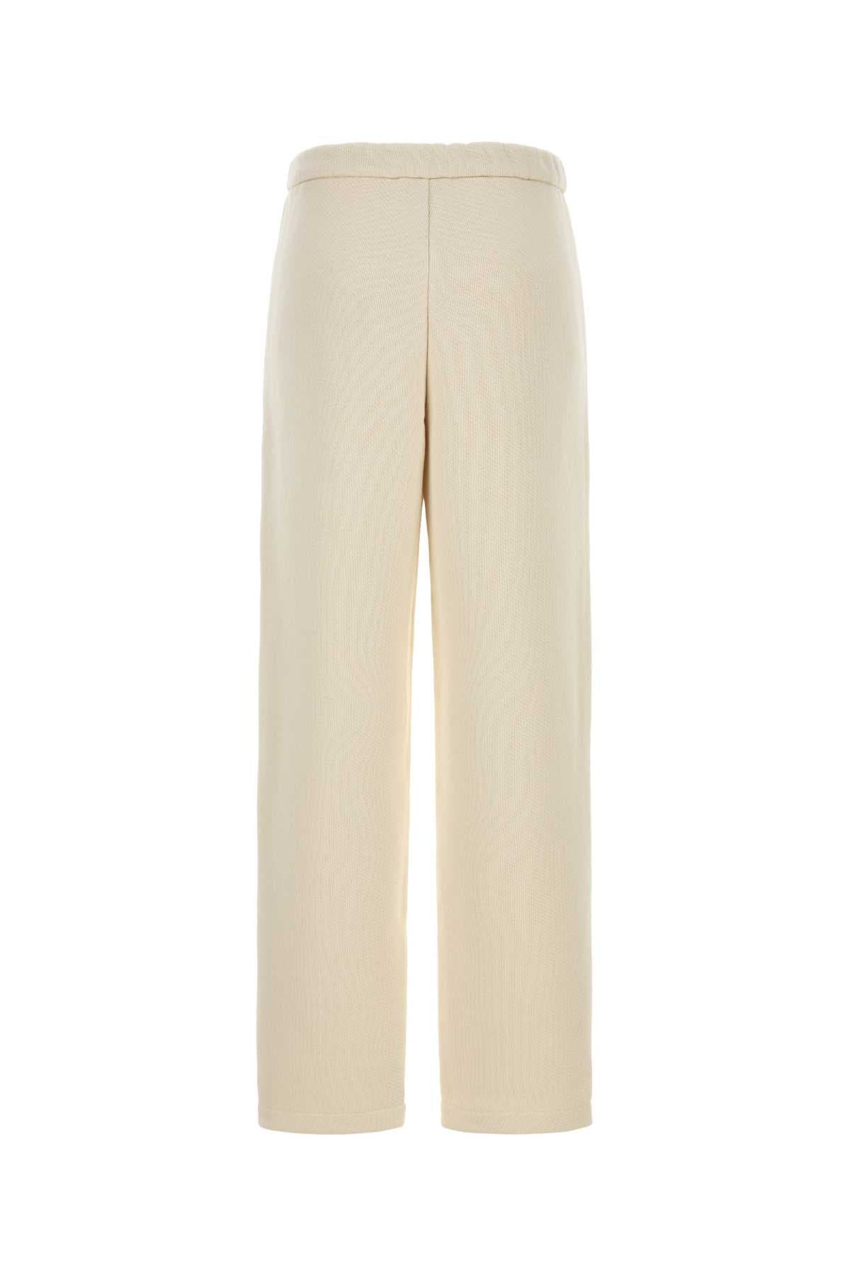 Ivory cotton blend wide-leg Dente pant - мініатюра 2