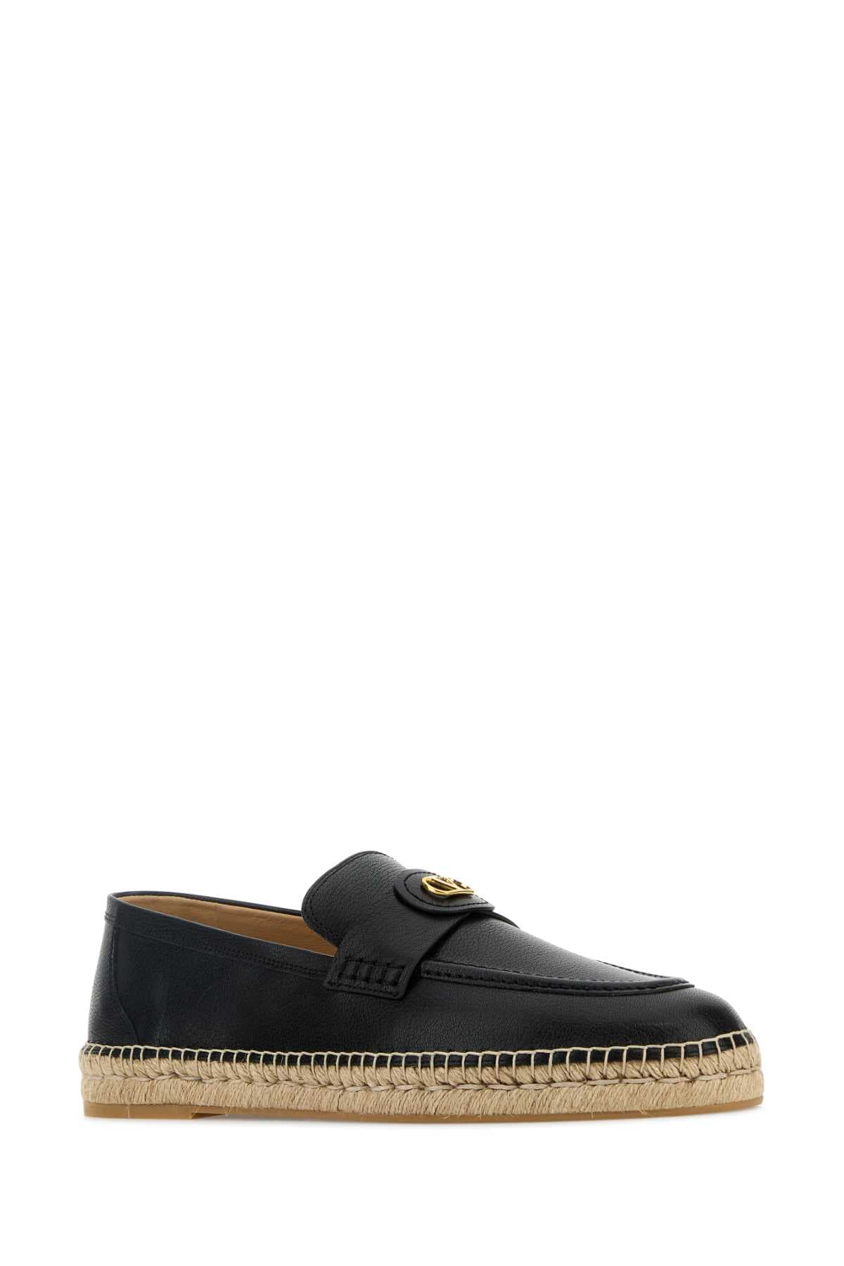 Black leather VLogo espadrilles - мініатюра 2