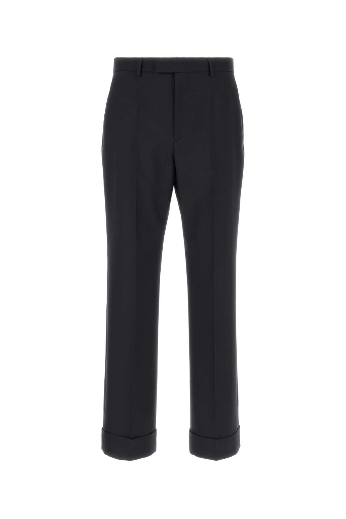 Navy blue wool pant