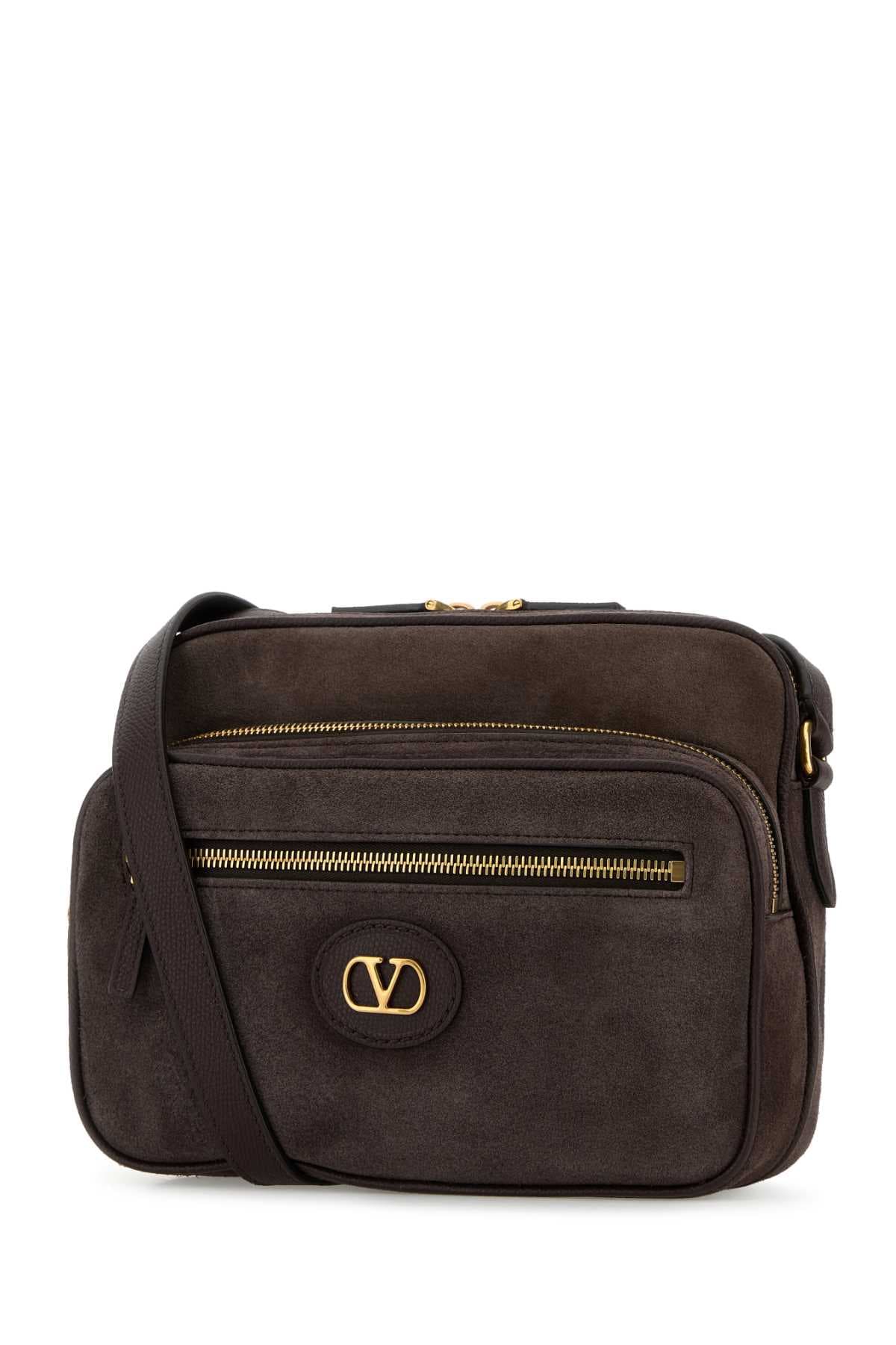 Dark brown suede Antibes crossbody bag - мініатюра 2