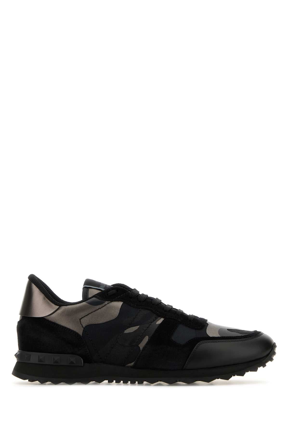 Multicolor fabric and leather Rockrunner Camouflage sneakers