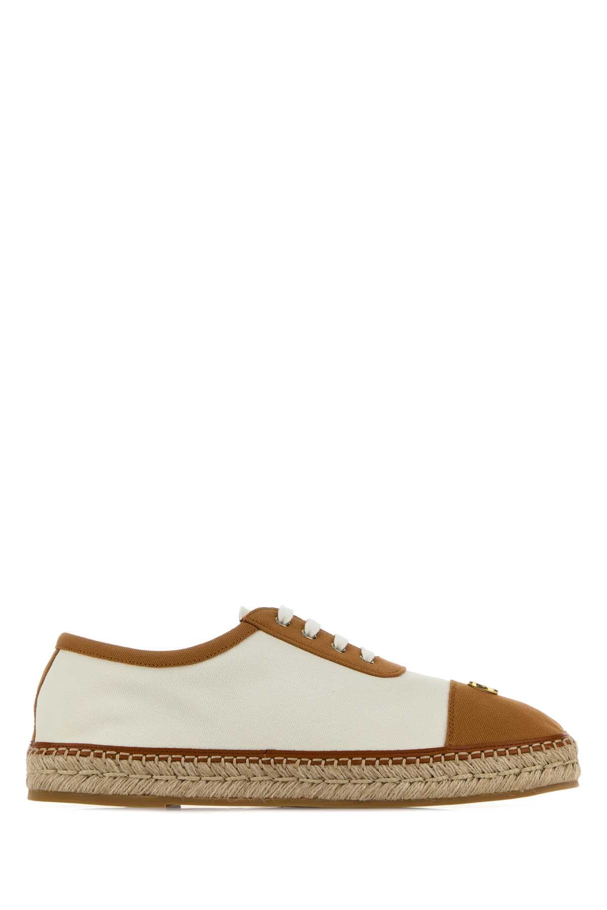 Two-tone canvas espadrilles