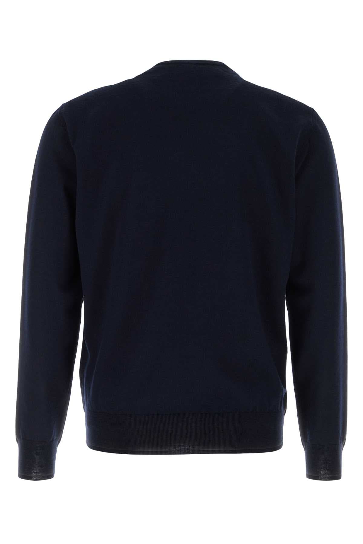 Midnight blue wool sweater - мініатюра 2