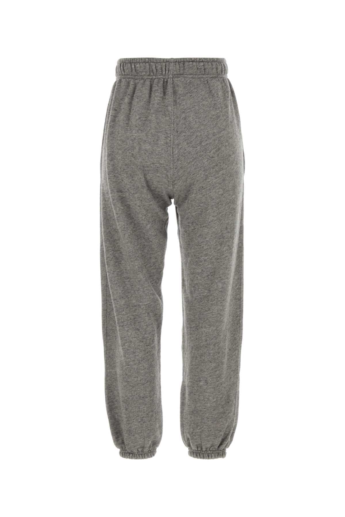 Melange grey cotton blend joggers - мініатюра 2