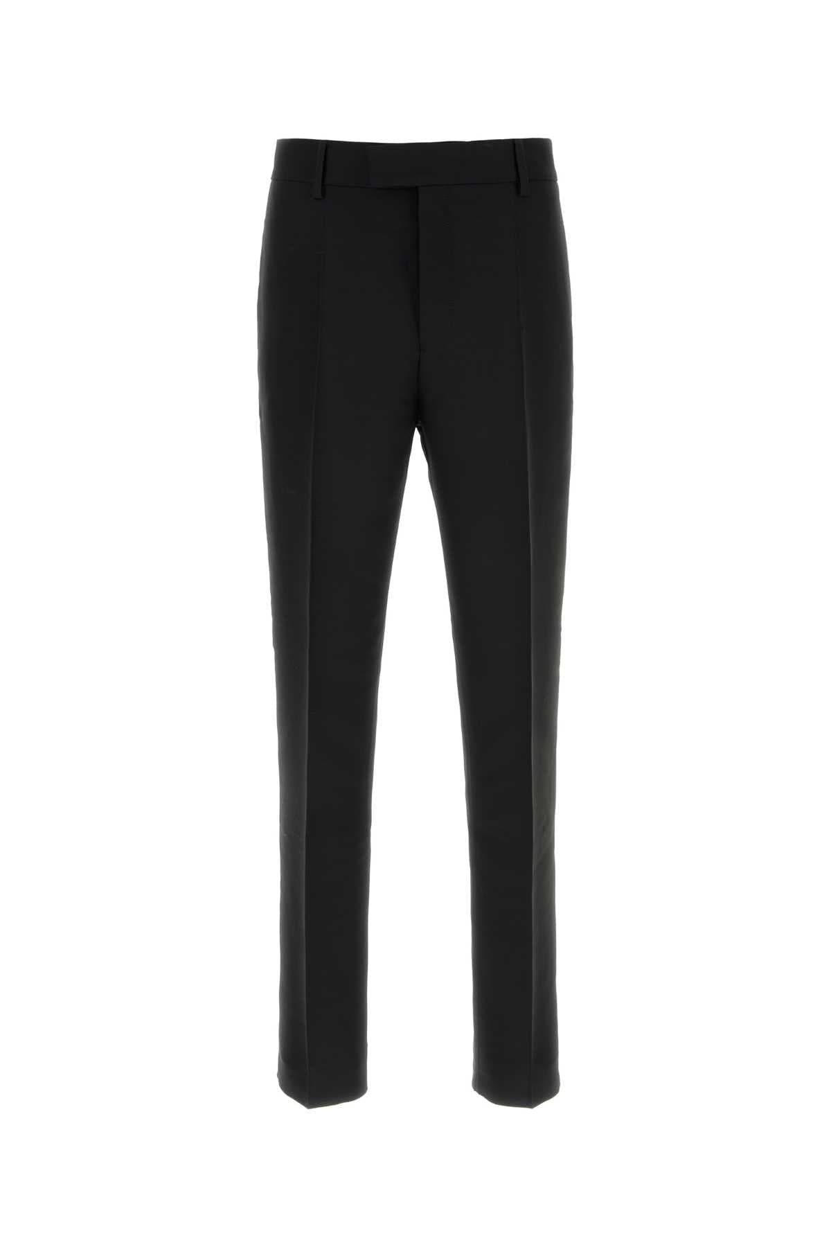 Black viscose blend pant