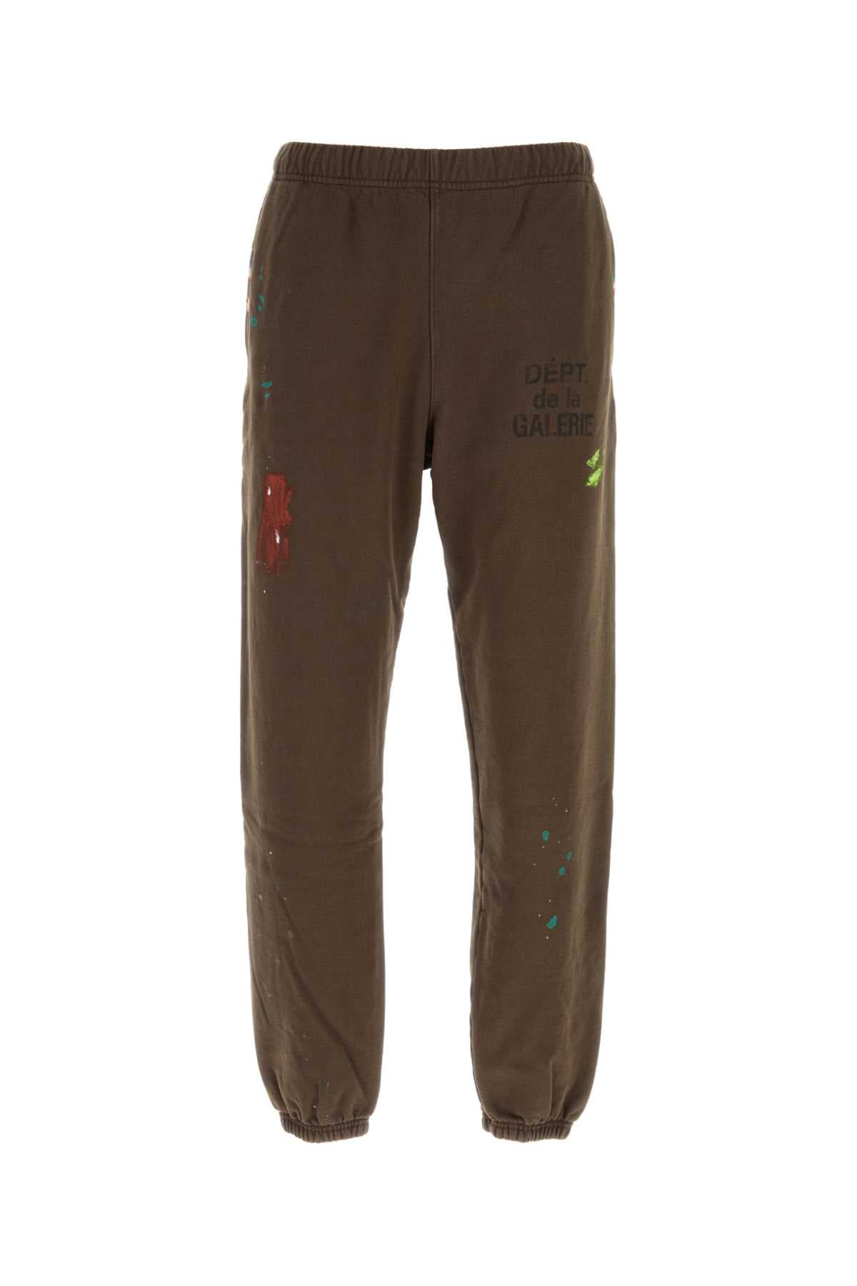 Brown cotton joggers