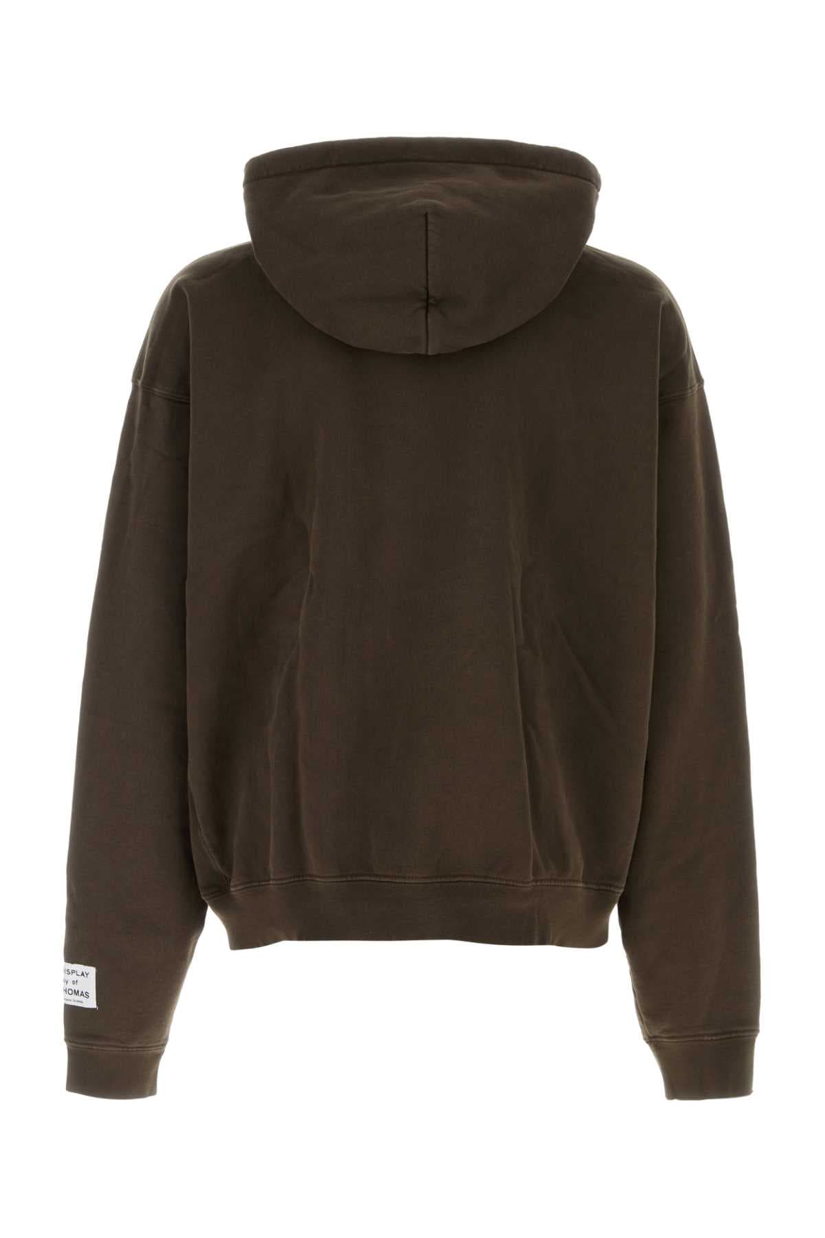 Brown cotton sweatshirt - мініатюра 2