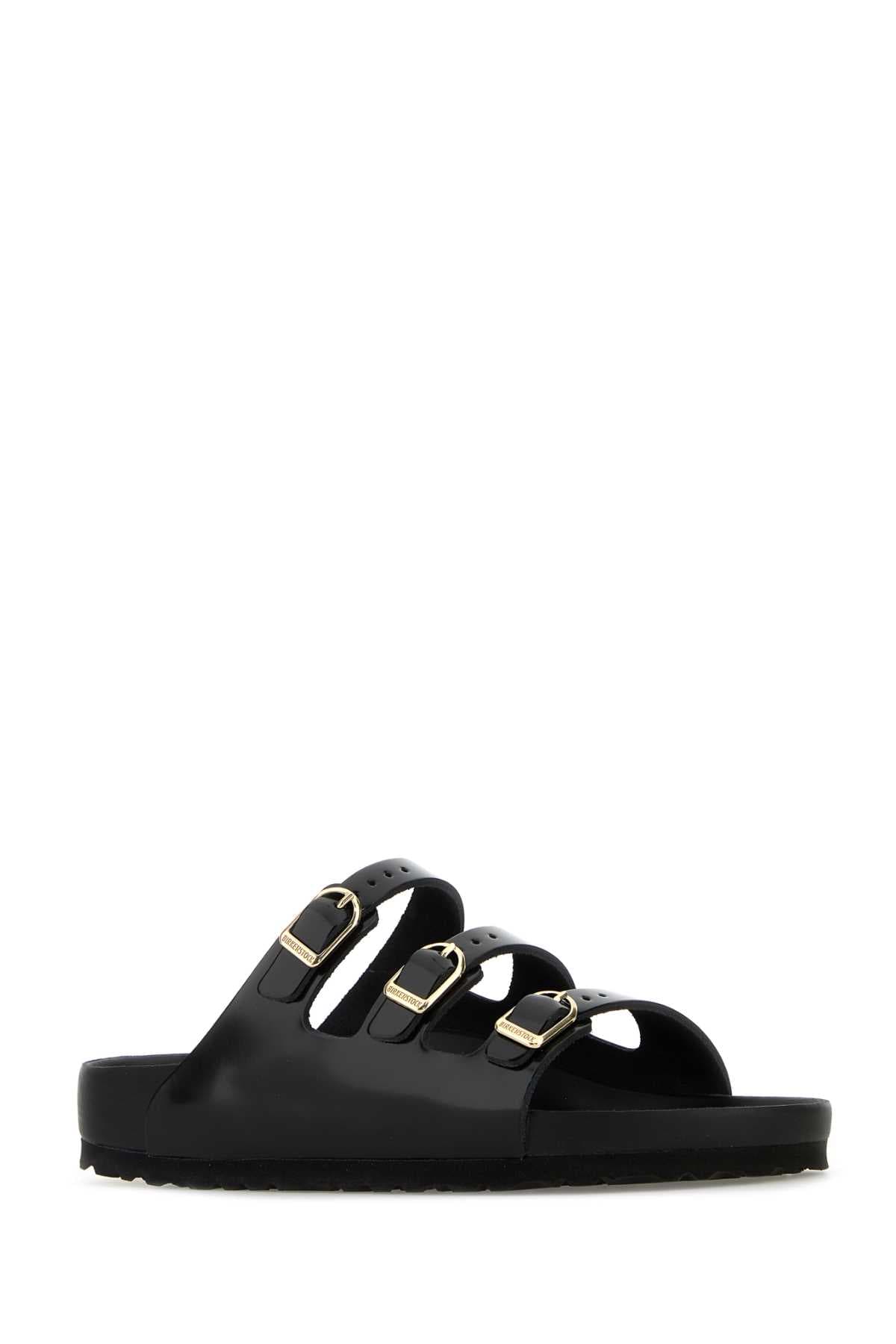 Black leather Florida slippers - мініатюра 2
