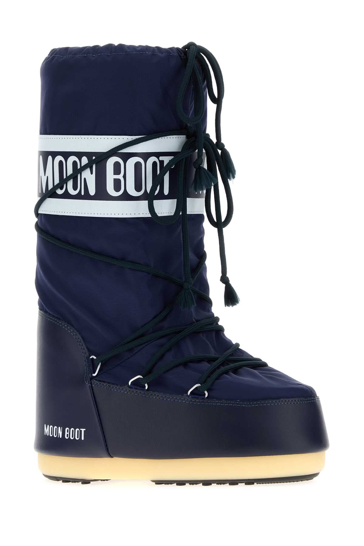 Navy blue nylon and synthetic leather Icon boots - мініатюра 2