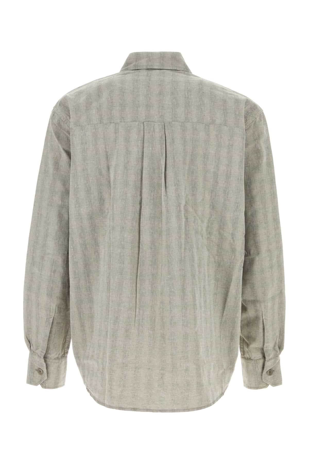 Embroidered cotton blend oversize shirt - мініатюра 2