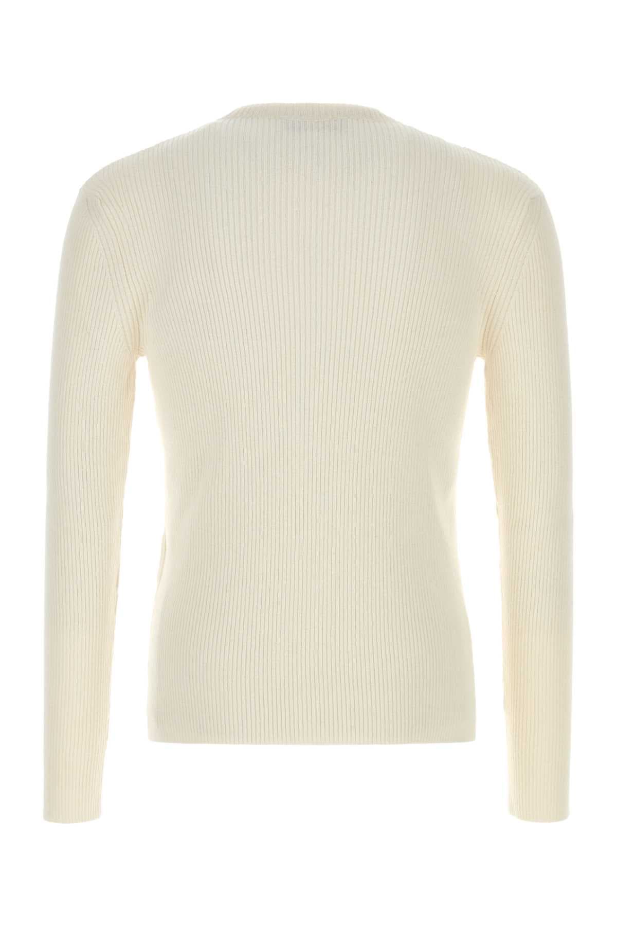 Ivory silk sweater - мініатюра 2