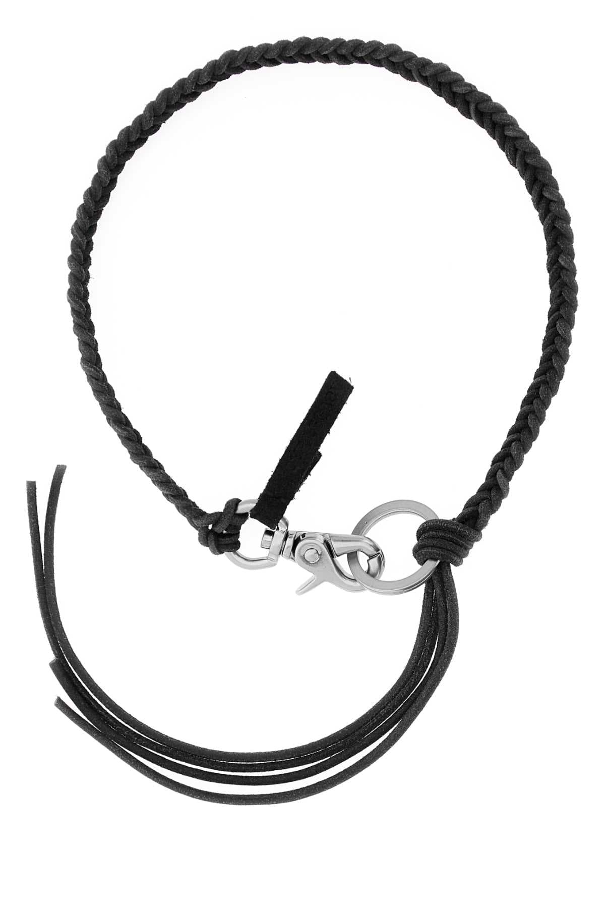 Black leather Ladon necklace