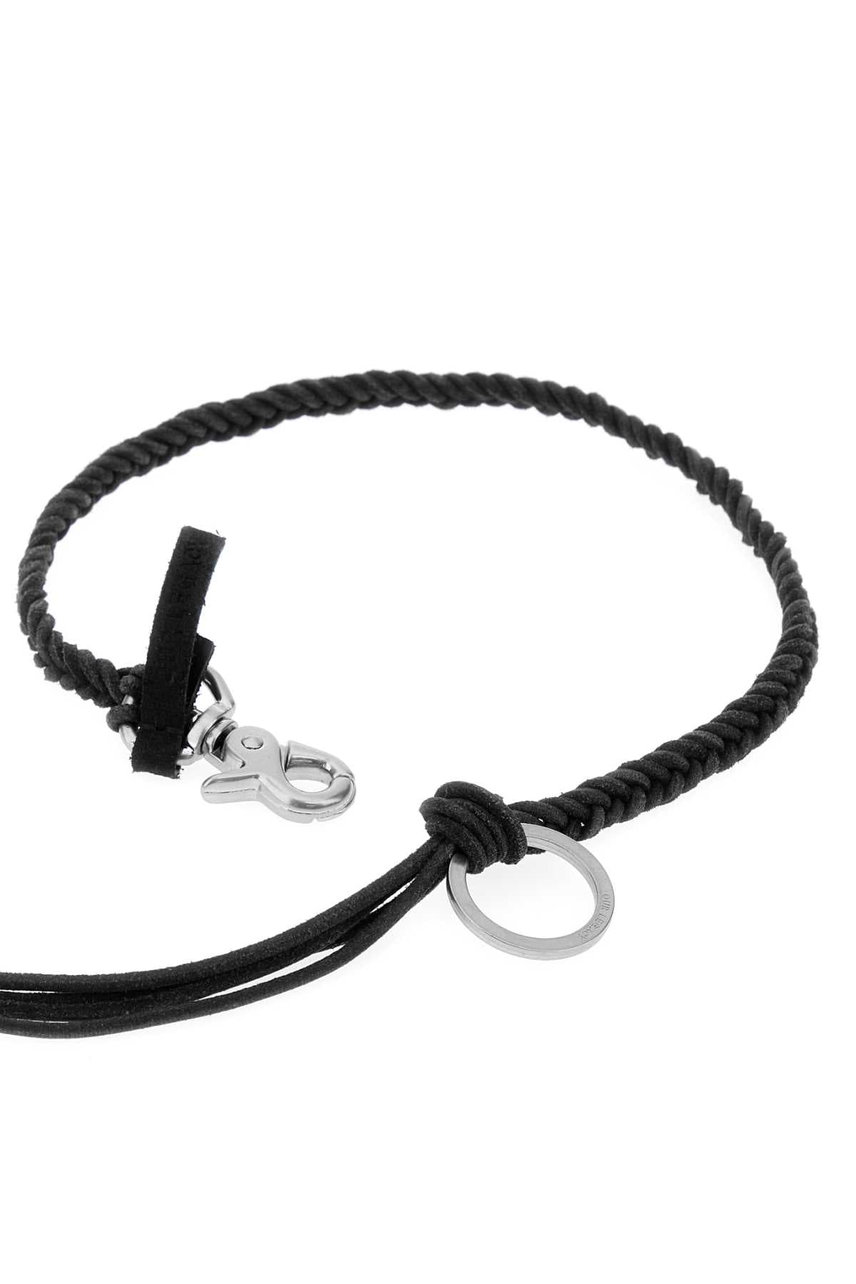 Black leather Ladon necklace - мініатюра 2