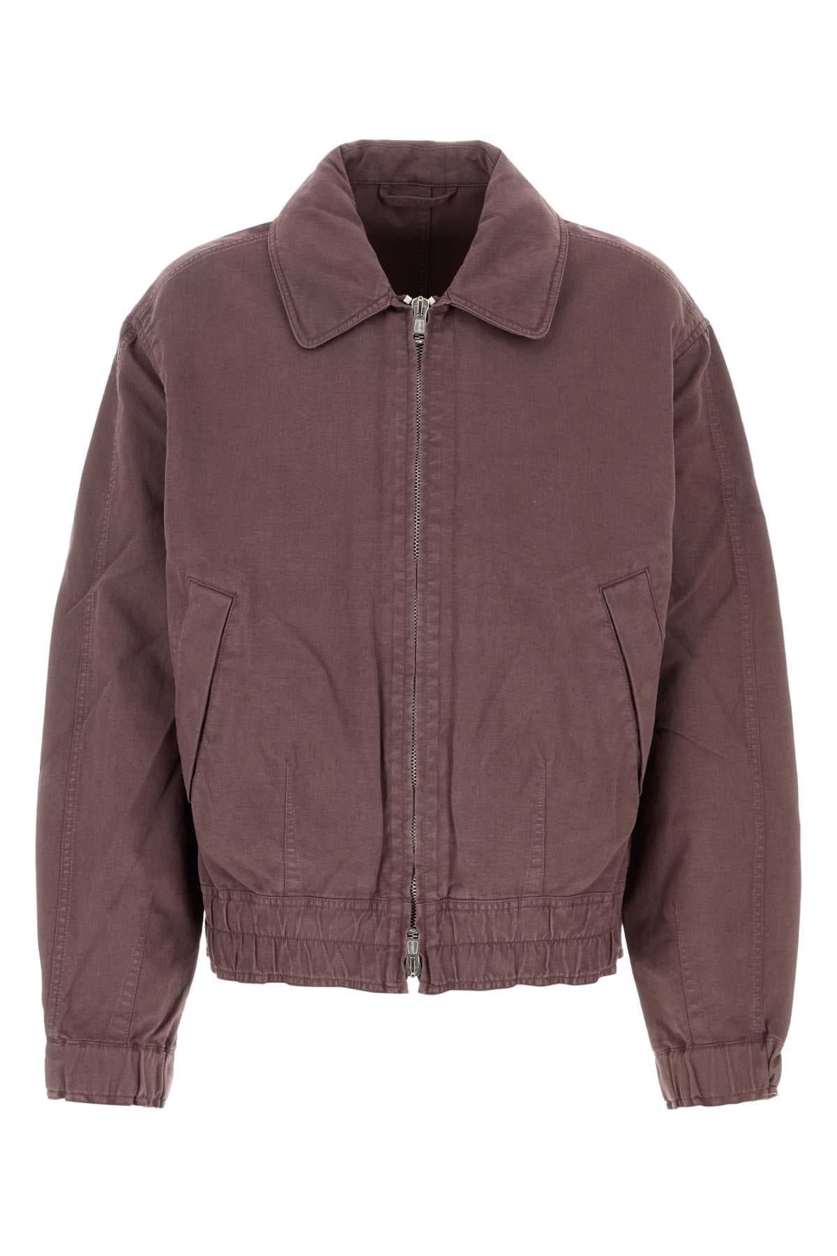 Purple cotton blend jacket