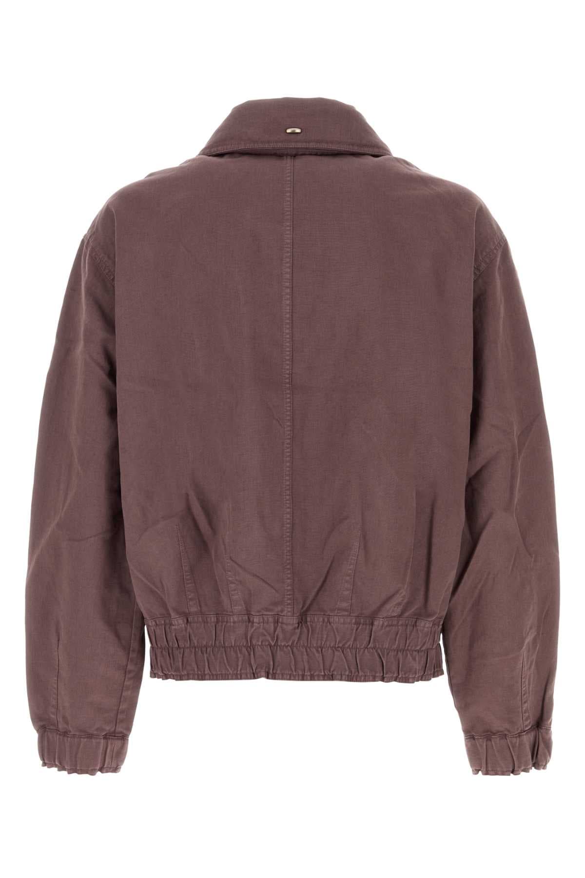 Purple cotton blend jacket - мініатюра 2