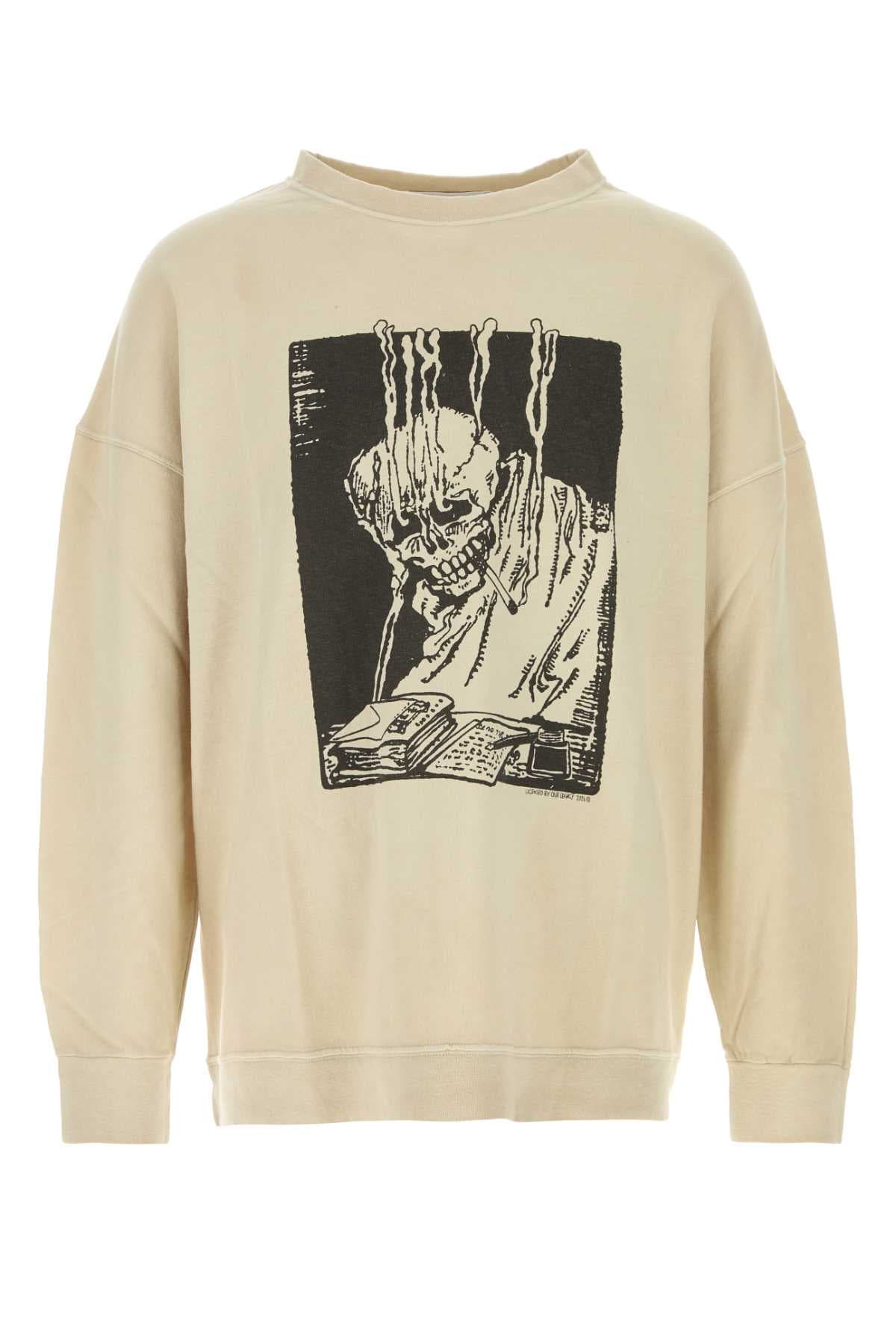 Sand cotton blend sweatshirt