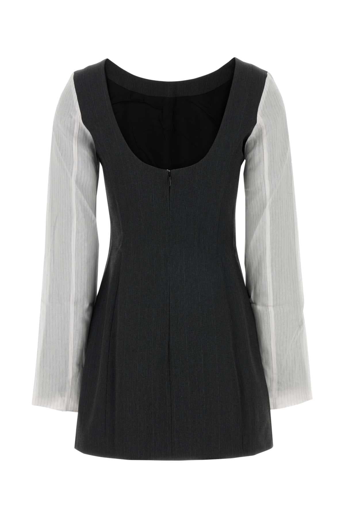 Embroidered twill mini dress - мініатюра 2