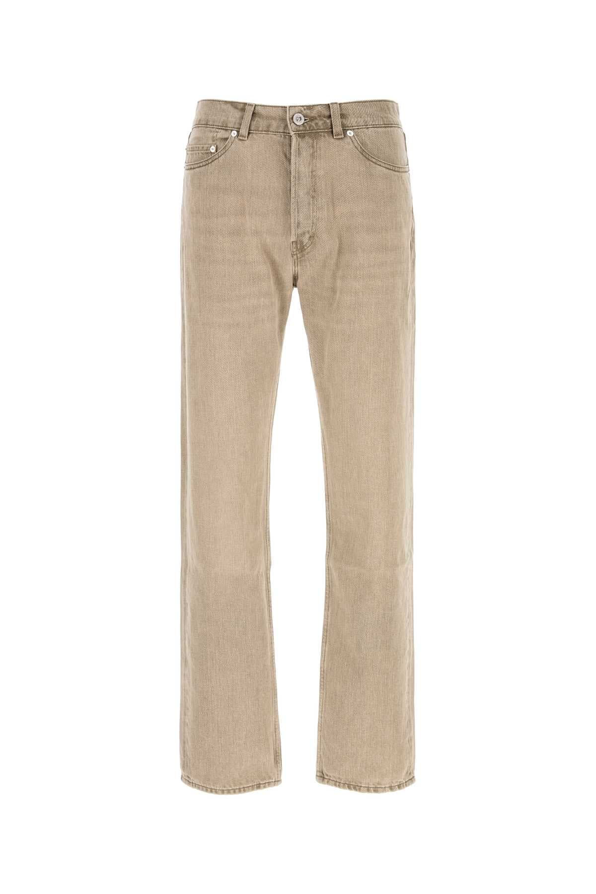 Beige denim jeans