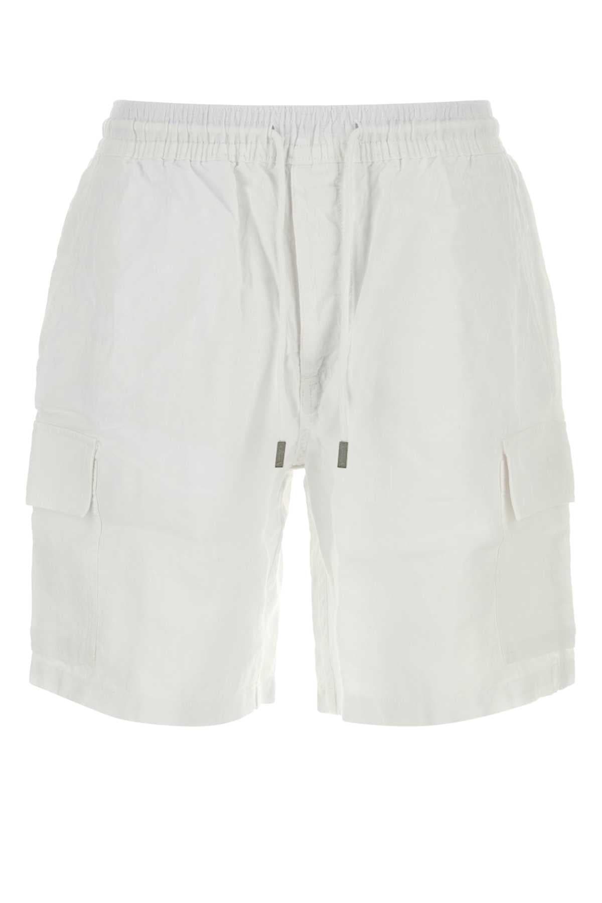 White linen Baie bermuda shorts