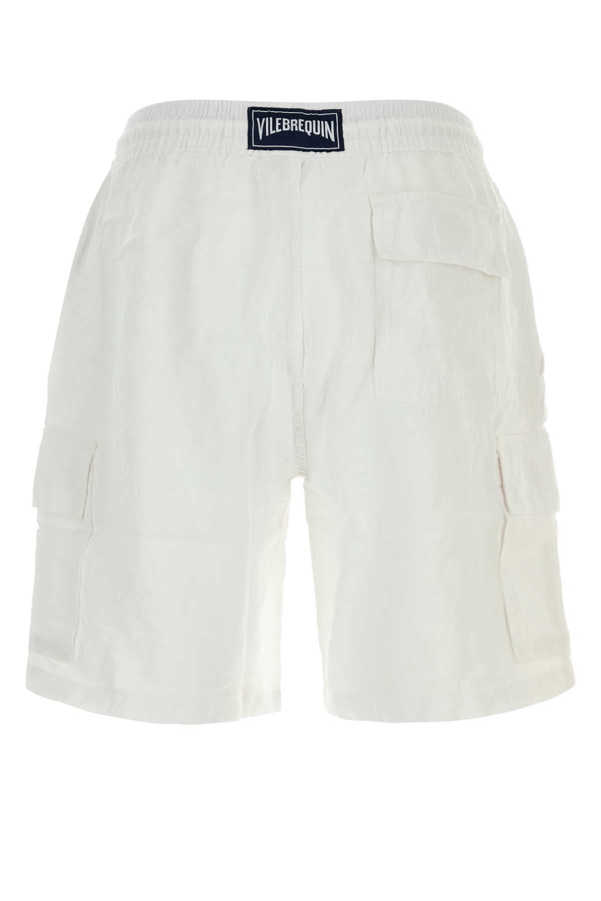 White linen Baie bermuda shorts - мініатюра 2