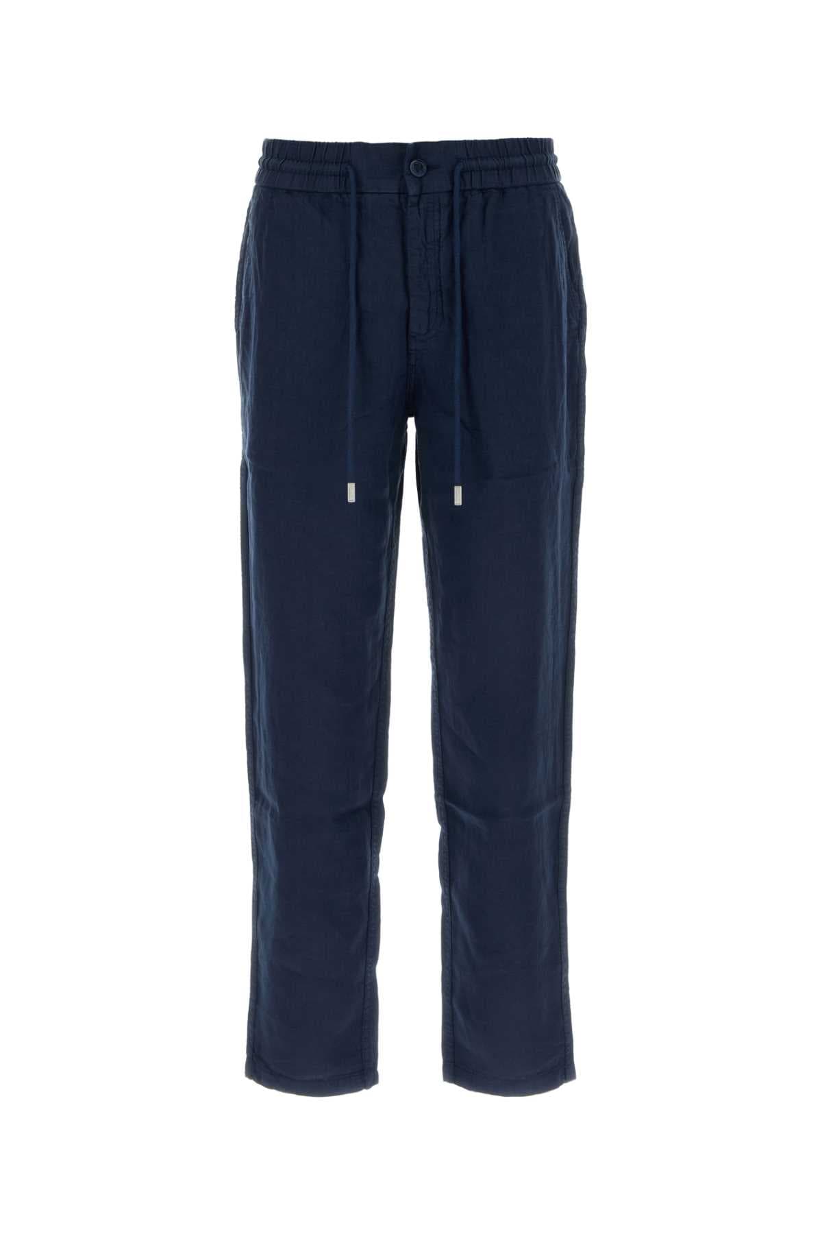Navy blue linen Parc pant