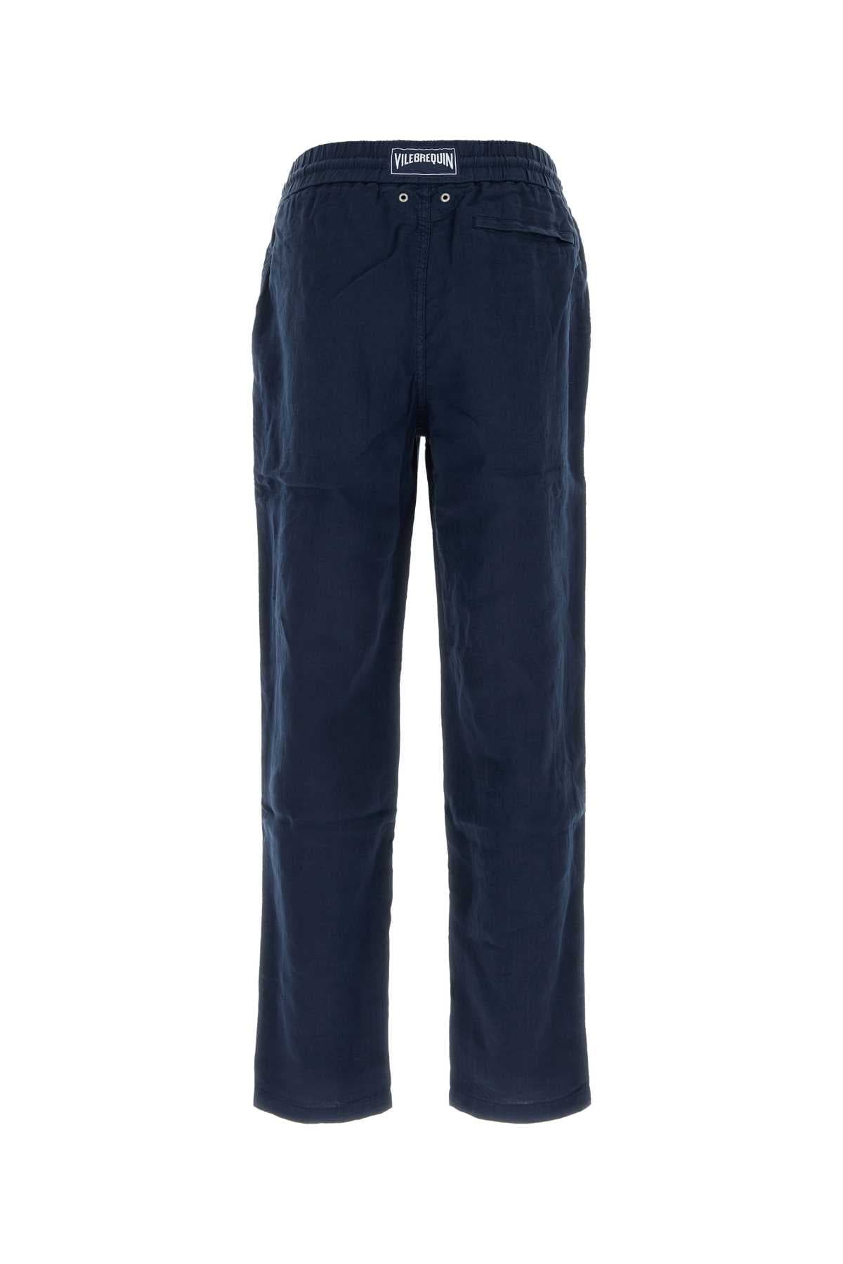 Navy blue linen Parc pant - мініатюра 2