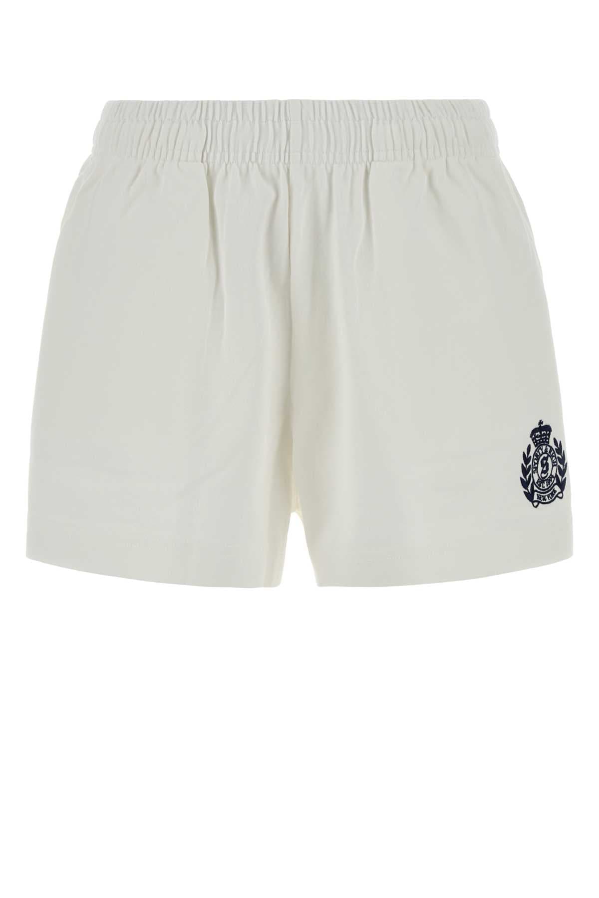 White cotton shorts
