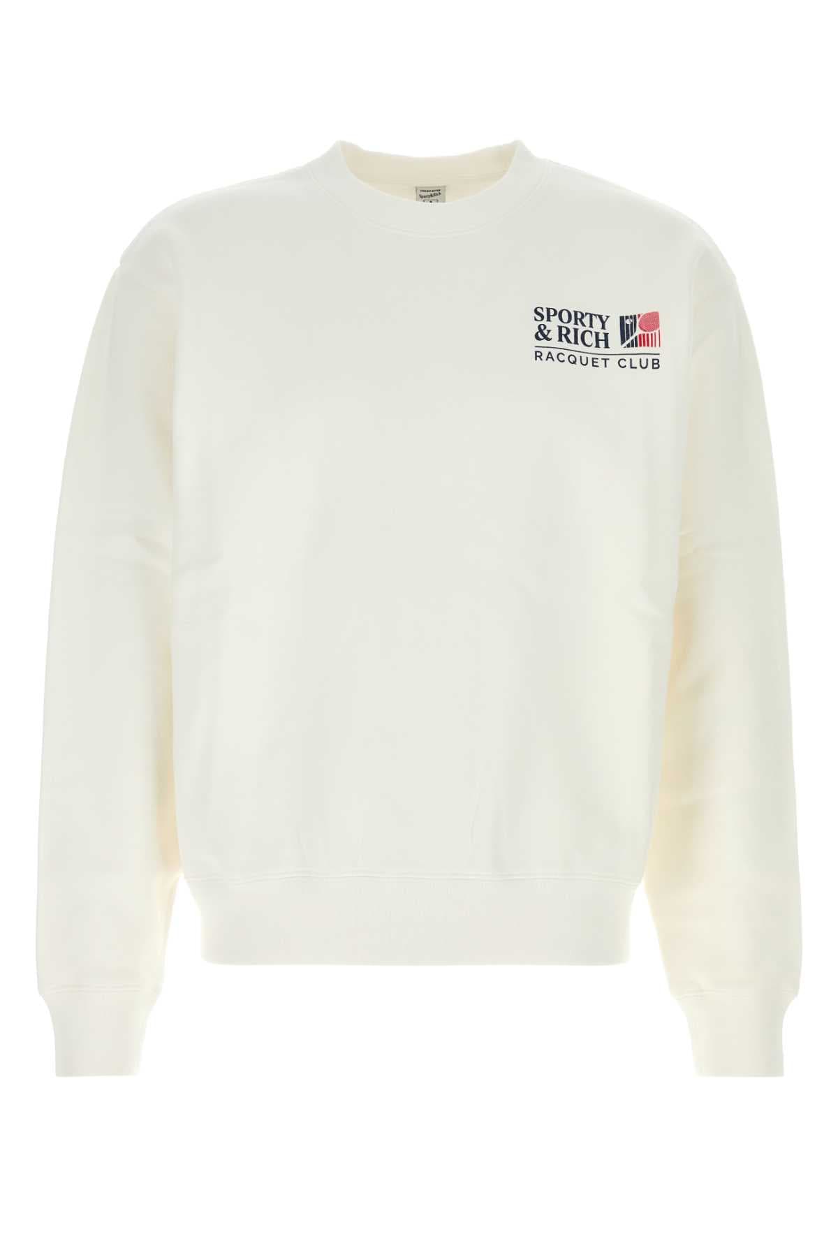 White cotton sweatshirt