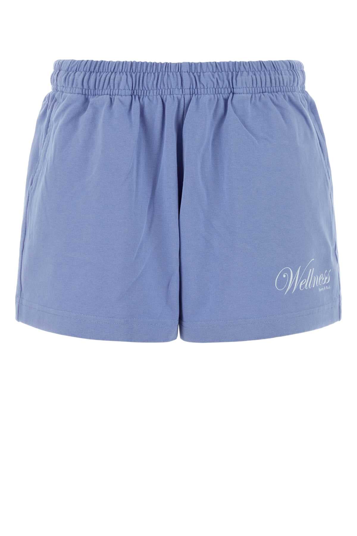 Light-blue cotton shorts